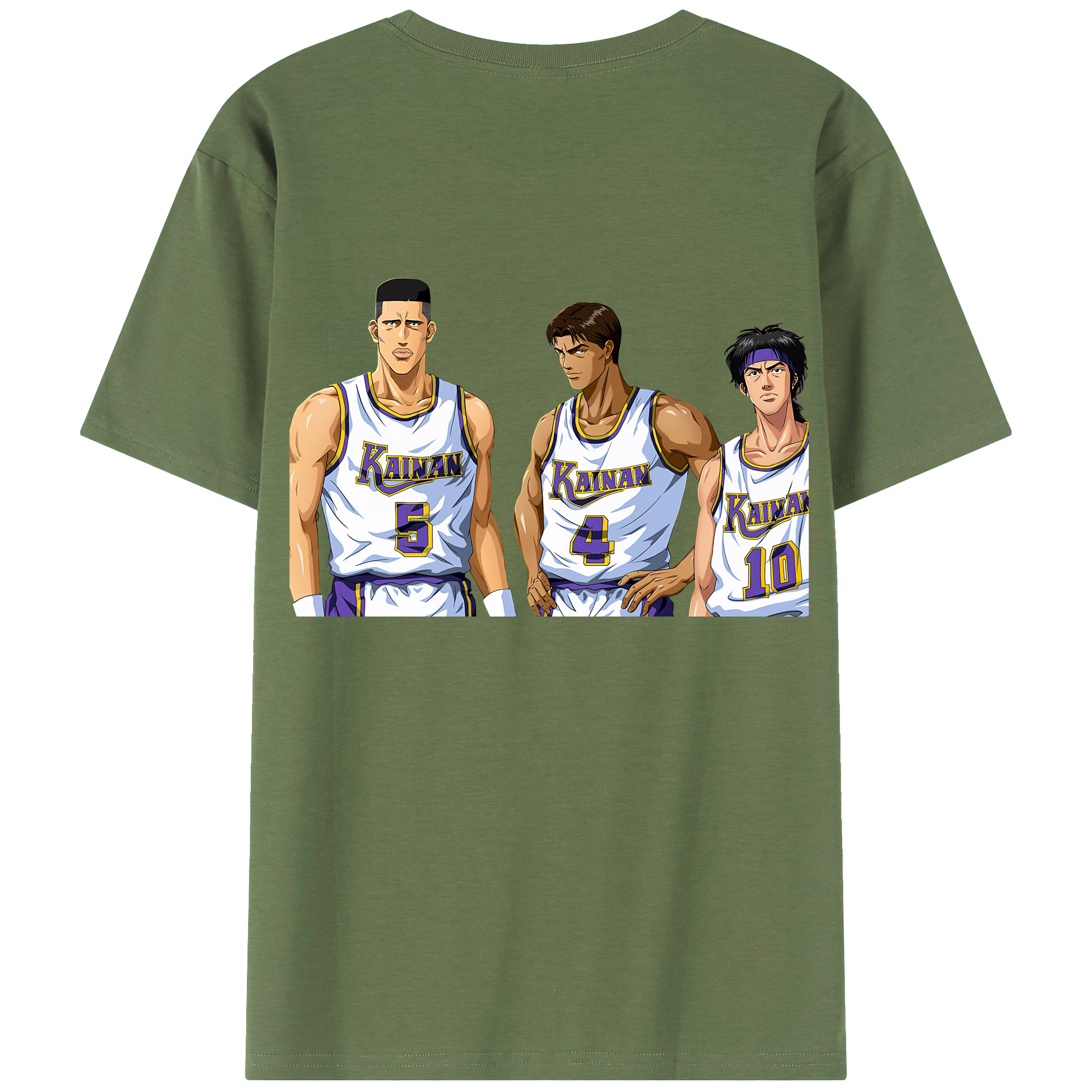 （画像用） SLAM DUNK／スラムダンク 綿100％ メンズ半袖Tシャツ（バックプリント） 通気性